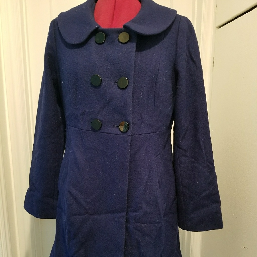 Royal Blue Wool Coat